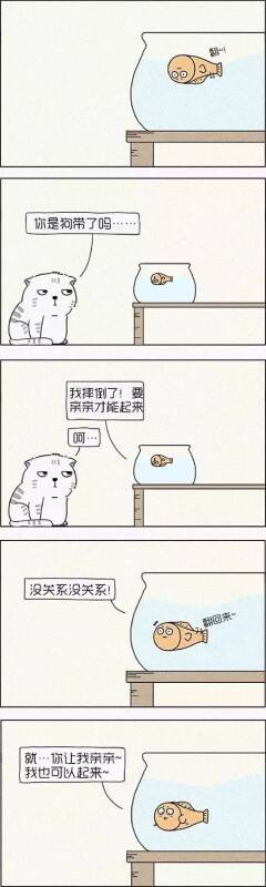 【宠派漫画】大情人节的我竟然迷上了看一只鱼和猫咪谈恋爱！