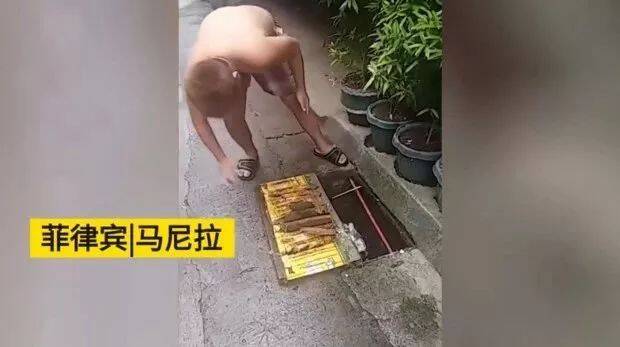 有爱！13岁男孩搬开破损下水道盖子，救困在下水道的可怜小猫！