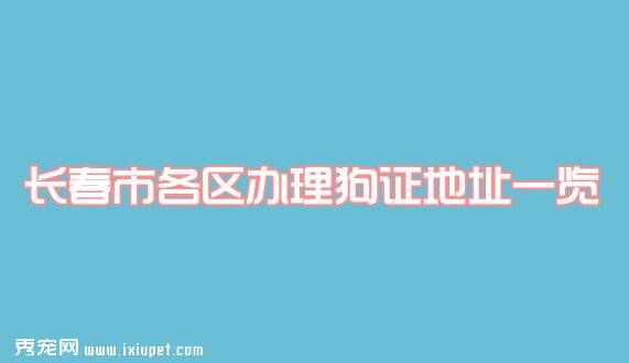 长春市各区办理狗证地址一览