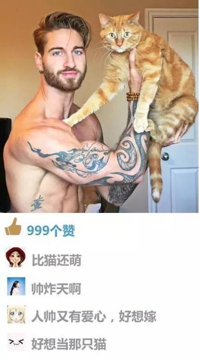 帅哥晒猫和你晒猫的区别...