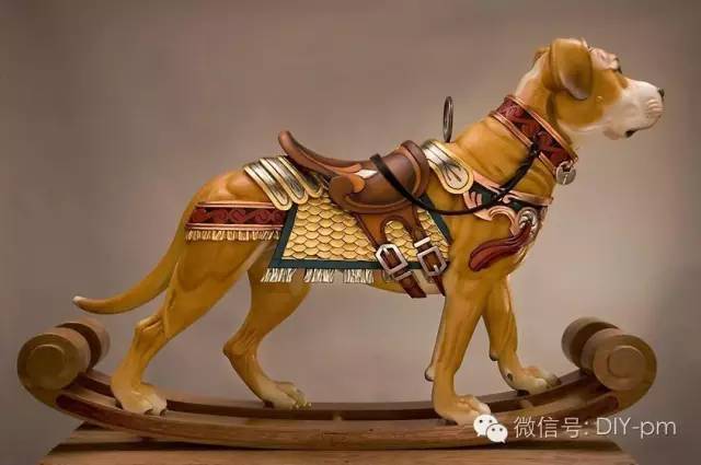 美丽的狗狗木雕  木马（15张图
