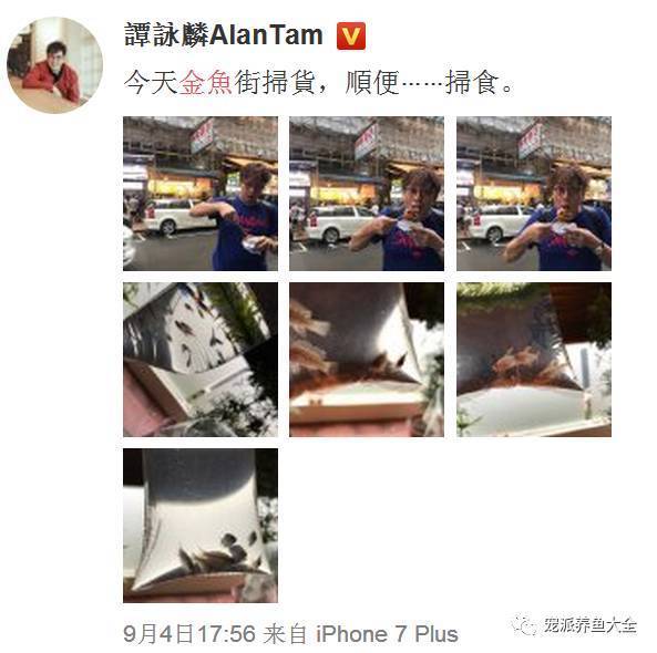 男神谭咏麟金鱼街扫货，顺便扫食~