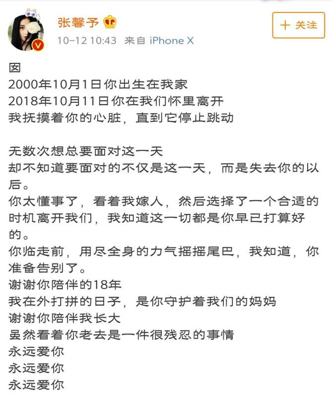 张馨予：TA看着我嫁人，却选了合适的时机离开...