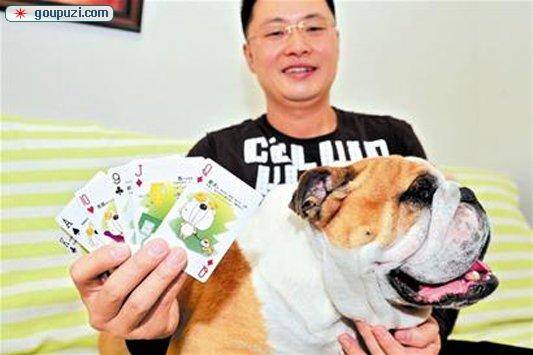 狗狗上扑克 帅哥给宠物犬做明星专辑（图）