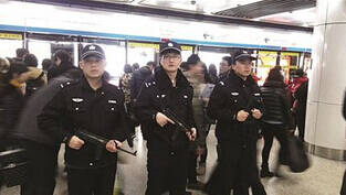 南京警犬放弃春节休假上岗执勤维护地铁安全